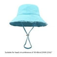 thumbnail image 3 of COMEET Fisherman Hat, Outdoor Bucket Hat with Adjustable Chin Rope Frayed Design Bucket Hat Sunproof Fisherman Hat for Adult, 3 of 20