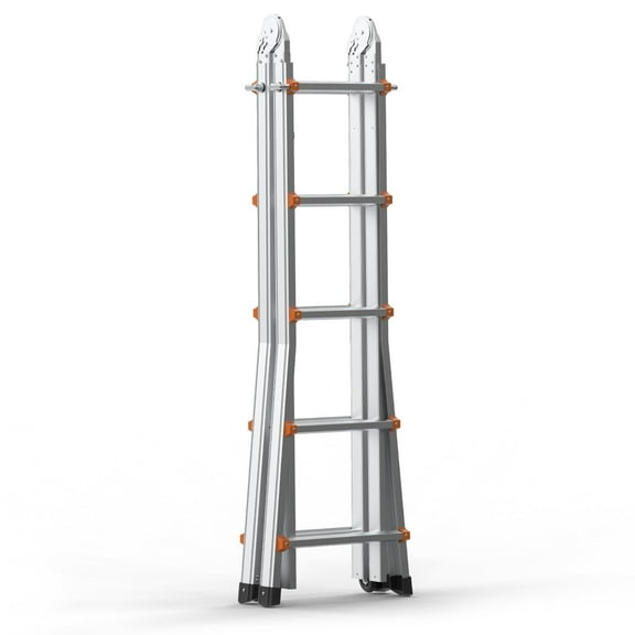 FITHOOD Telescoping Ladder A Frame 19 FT Extension Multi-Function for Homework