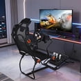 thumbnail image 2 of JustSmart Foldable Racing Simulator Cockpit Gaming Chair Round Tube X-Shape 59.5x33.9x44.5in Steering Wheel Stand for Logi G29, 2 of 8