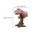 thumbnail image 2 of Milisten Cherry Blossom Tree Micro Landscape 4 Pack Resin Craft Tiny Desk Plant For Fairy Garden Home Office Decor, 2 of 8
