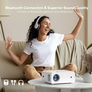 CocoBear 1080P Native Projector with 5G WiFi & Bluetooth 5.2, 9000 Lumens LED, 4K Supported, 180 Display, Portable Home Theater Projector with Carry Bag