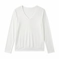 thumbnail image 3 of cocolona Summer V Neck Tops for Women Short Sleeve Solid Color Shirts Casual Basic Blouses, 3 of 7