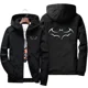 thumbnail image 2 of Chaqueta a prueba de viento con cremallera y estampado de murciélago para hombre y mujer, sudaderas con capucha, ropa de protección solar, abrigo deportivo informal de manga larga con capucha, Top fin, 2 of 5