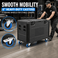 thumbnail image 4 of Cable Trunk 35"x22" ATA Road Case, Heavy Duty Utility Road Trunk Flight Case with Wheels, Truck Pack Size Transport for Pro Audio and DJ Touring, 4 of 9