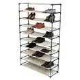 thumbnail image 5 of Simplify 10-Tier Space Saving 50 Pair Shoe Rack, Fabric, Metal and Plastic, Gray and Black, 5 of 6