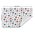 thumbnail image 3 of LNWH Memphis 90s Colorful Geometric Pattern Placemats, 6 PCS Heat Resistant Washable PVC Table Mats, 18"x12", 3 of 6