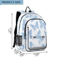 thumbnail image 2 of FORMRS Unisex School Backpack 17" Student Travel Bag with Laptop Compartment, Blue Butterfly, 2 of 7
