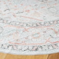 thumbnail image 3 of SAFAVIEH Arizona Mia Medallion Machine Washable Area Rug, Light Grey/Light Green, 6' x 6' Round, 3 of 7