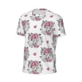 thumbnail image 6 of Wukai Cartoon Poodle Dog Print Men's Short-Sleeved Mesh T-Shirt,Quick-Dry Short Sleeve Workout T-Shirt-3X-Large, 6 of 8