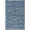 thumbnail image 3 of HomeRoots 479796 2 x 4 ft. Blue & Gray Striped Non Skid Indoor & Outdoor Runner Area Rug, 3 of 5