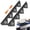 Black, variant on RIOFLY 2 pack Stainless Steel Stove Gap Covers, Stove Gap Filler for Kitchen, Range Trim Kit, Heat Resistant with Easy Clean, Adjustable Length 14.9" to 29.5", Silver