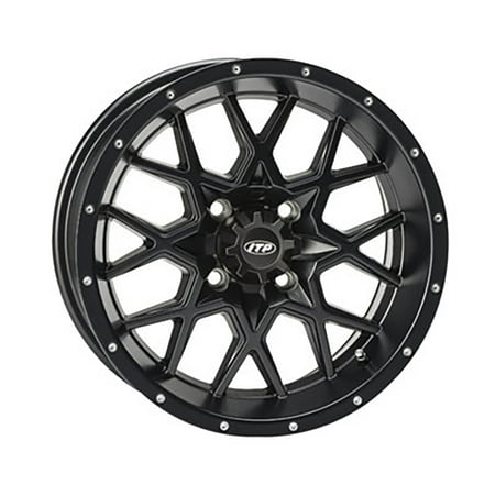 ITP Hurricane Wheel 15x7 5.0 + 2.0 Matte Black 4/110 Compatible With Arctic Cat PROWLER 500 2017