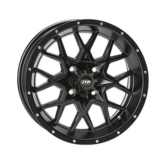 ITP Hurricane Wheel 16x7 4.0 + 3.0 Matte Black 4/156 Compatible With Yamaha Wolverine RMAX 4 1000 2021