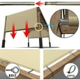 thumbnail image 6 of ShadeMart 7' W x 8' L Beige Pergola Sun Shade Canopy Replacement Cover, Commercial Grade 260 GSM Cloth for Outdoor Patio, Includes Stainless Steel Weighted Rods (We Make Custom Size), 6 of 7
