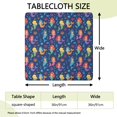 thumbnail image 2 of Mermaid Sea Princess Pattern Square Fitted Tablecloth with Elastic Edge,Square Table Cover,Washable Elastic Table Cover for Home Kitchen Party Decor 36"x36", 2 of 6