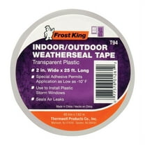 Frost King T94H Weatherseal Tape, 2 in W, 25 ft L, Plastic, Clear