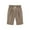 Khaki, variant on Lenpel Bermuda Shorts for Women Elastic High Waisted Drawstring Button Front Knee Length Shorts Summer Casual Shorts with Pockets