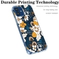 thumbnail image 2 of Navy and Gold Peony and Blossom Flower Case for iPhone 12,Aesthetic Colourful Floral Plant Case for Men Women,Unique Soft TPU Bumper Case Cover, 2 of 5