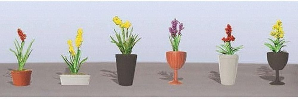 3/4" High 10/pk 95558 0-Scale JTT Scenery Assorted Flower Plants 1 