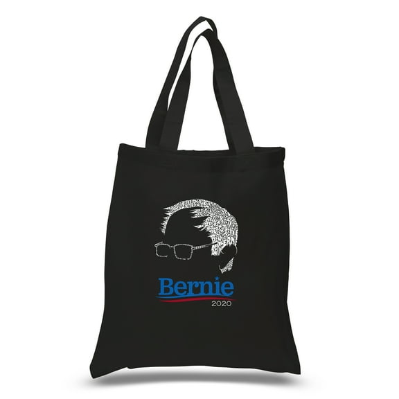 LA Pop Art Small Word Art Tote Bag - Bernie Sanders 2020