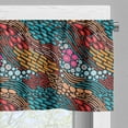 thumbnail image 3 of Ambesonne Abstract Valance Pack of 2, Wavy Diagonal Ornaments, 54"X12", Charcoal Grey Multicolor, 3 of 5