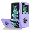 thumbnail image 1 of SaniMore for Samsung Galaxy Z Flip 5 6.7" 2023 Case with Magnetic Car Mount 360°Rotating Kickstand Anti-scratch Anti-shock Drop Resistant Slim Folding Military-grade Protective Cover, Purple, 1 of 9