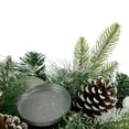 thumbnail image 5 of Northlight Frosted Pine and Pinecones with Laced Ornaments Christmas Triple Candle Holder - 32", 5 of 5