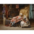 thumbnail image 2 of Frederick Arthur Bridgman 14x12 Black Ornate Wood Framed Double Matted Museum Art Print Titled: In the Souk, Tunis (1874), 2 of 5