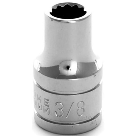 Performance Tool W32512 Chrome Socket, 1/2" Drive, 3/8", 12 Point, Shallow