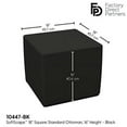 thumbnail image 2 of SoftScape 18" Square Ottoman, Collaborative Flexible Seating for Kids, Teens, Adults Furniture for Classrooms, Libraries, Offices and Home, Standard 16" H - Black, 2 of 4