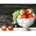 thumbnail image 2 of Longley, Alicia 24x20 White Modern Wood Framed Museum Art Print Titled - Watercolor Fruit Bowl I, 2 of 4