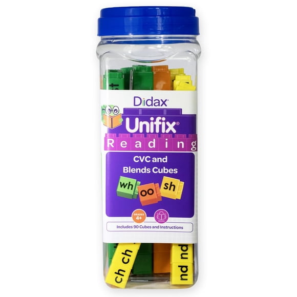 Set de Cubos Didax de Recursos Educativos Unifix para Mezclas de Letras
