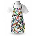 thumbnail image 4 of Art Abstract Apron, Contemporary Novelty Art with Irregular Jumble Colorful Line Strokes, Unisex Kitchen Bib with Adjustable Neck for Cooking Gardening, Adult Size, Multicolor, by Ambesonne, 4 of 4