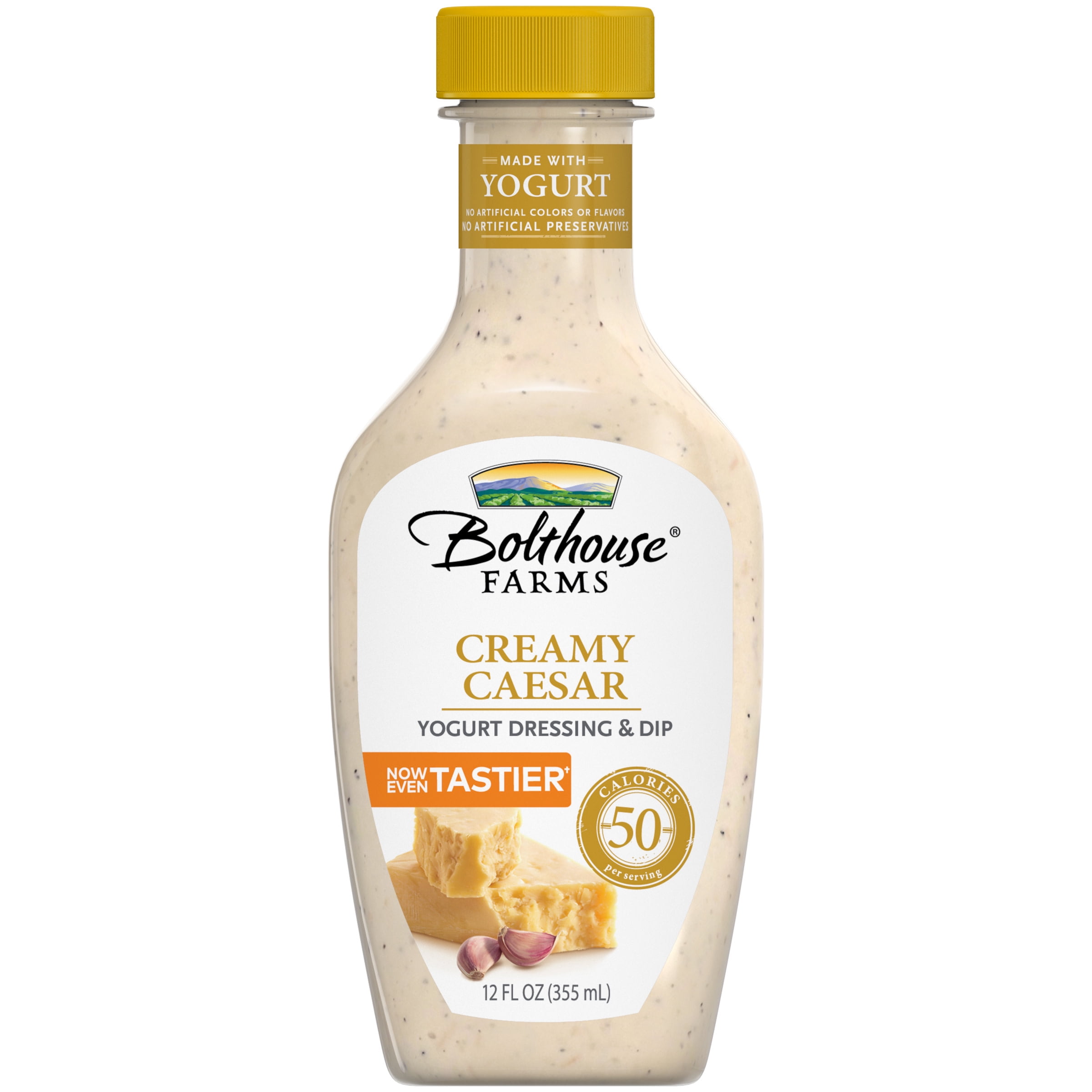 Bolthouse Creamy Caesar Refrigerated Yogurt Salad Dressing, 12 Fluid Oz Bottle