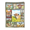 thumbnail image 7 of Cute Cow Print Blanket Animal Flower Throw Blanket Ultra-Soft Flannel Blanket for Couch Sofa Bed for Teens Adults 50"x60", 7 of 7