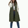 thumbnail image 5 of Towmus Womens Quilted Long Puffer Vest Jacket Full-Zip Sleeveless Winter Down Coats Waistcoat Casual Warm Parkas Overcoat with Hood L-6XL, 5 of 7