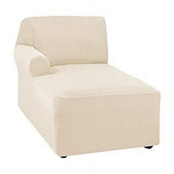 BH-JJSMGS Jacquard Chaise Lounge Cover,Modern Polar Fleece sectional Sofa slipcover,Stretch Left/Right Armchair Cover for loveseat L Shaped Sofa