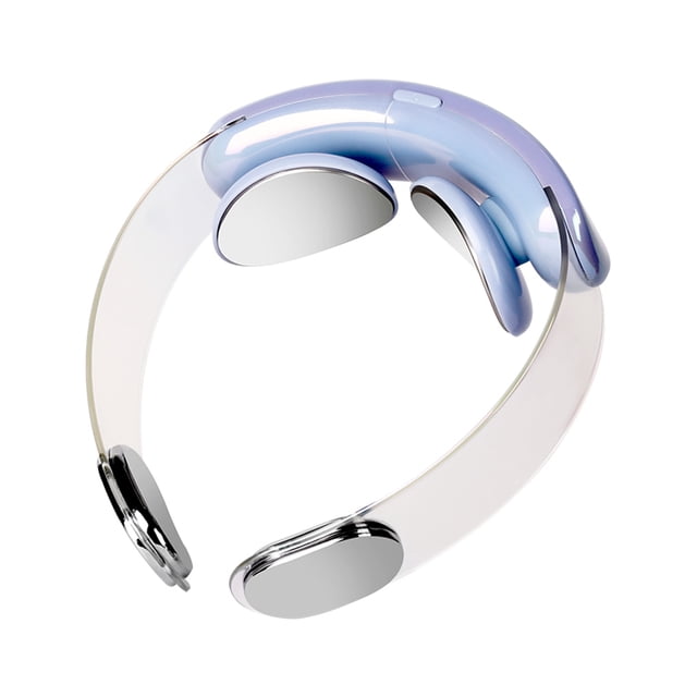 Qarigey Masajeador de cuello eléctrico máquina de masaje de relajación de pulso ajustable 42 ℃ amasado compresa caliente instrumento Protección de la piel Azul