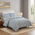 thumbnail image 4 of Eden Paisley Gauze 3-Piece Reversible Quilt Set, King, Blue, 4 of 4