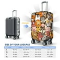 thumbnail image 6 of PAYOHTO Highly Elastic Spandex Suitcase Cover Luggage Cover Large Fits 25 to 28 Inch Colorful Psychedelic Funny Animals, 6 of 8