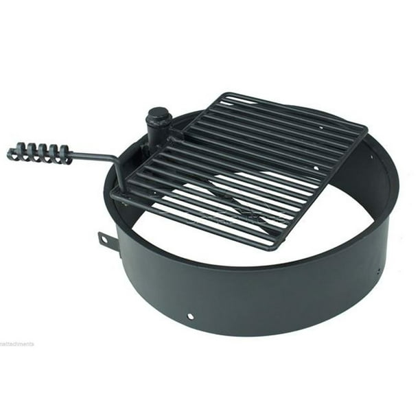 Steel Fire Ring With Cooking Grate, 24 Stainless Steel Fire Pit Ring