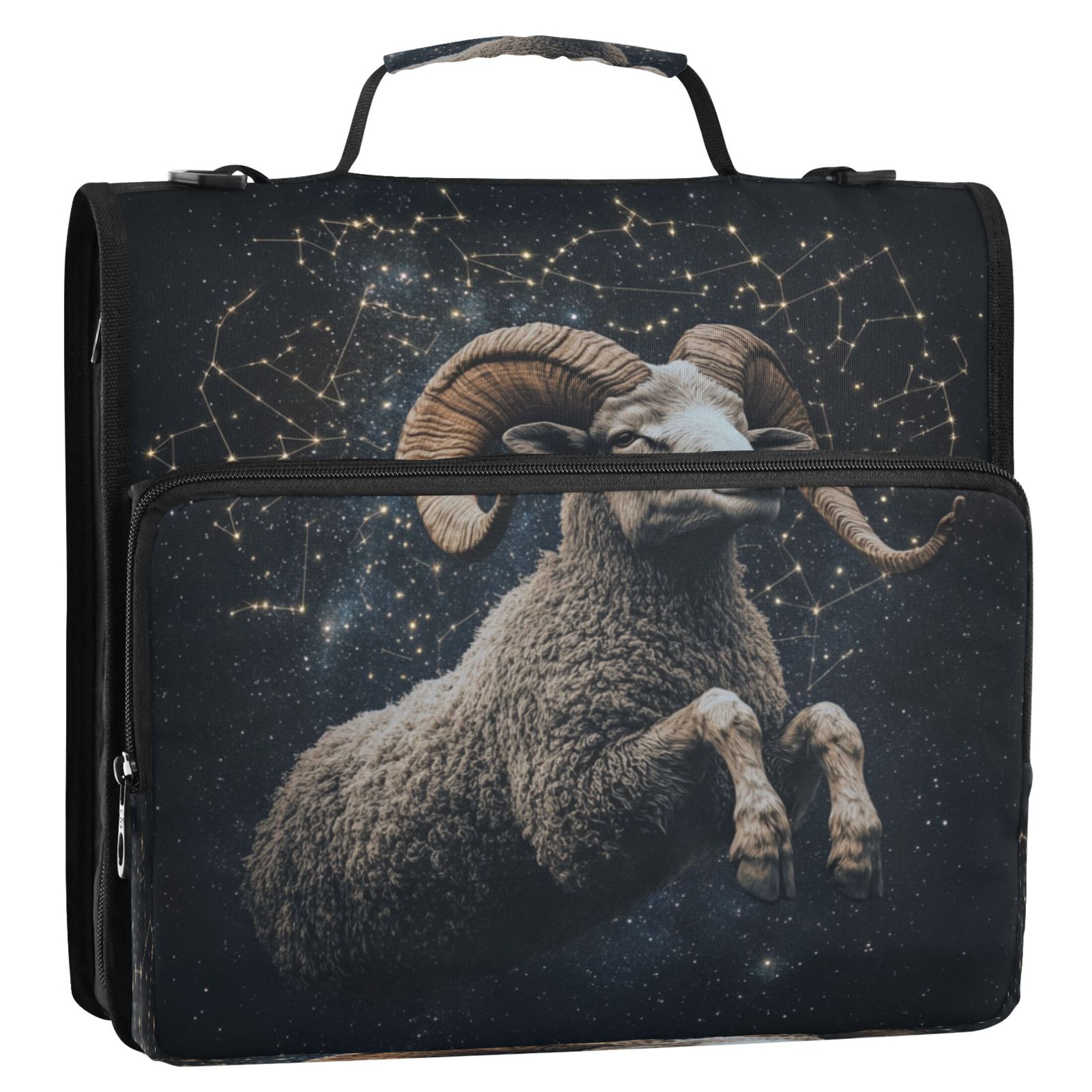 YAZAOO Zipper Binder trapper keeper Documents Organized Design Cosmic Guardian Printed