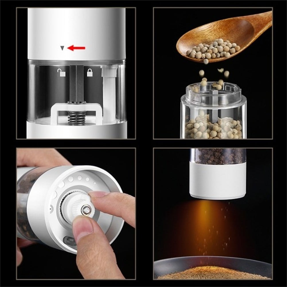 Pepper Grinder Rechargeable Electric Salt Adjustable Coarseness Spices Grinders