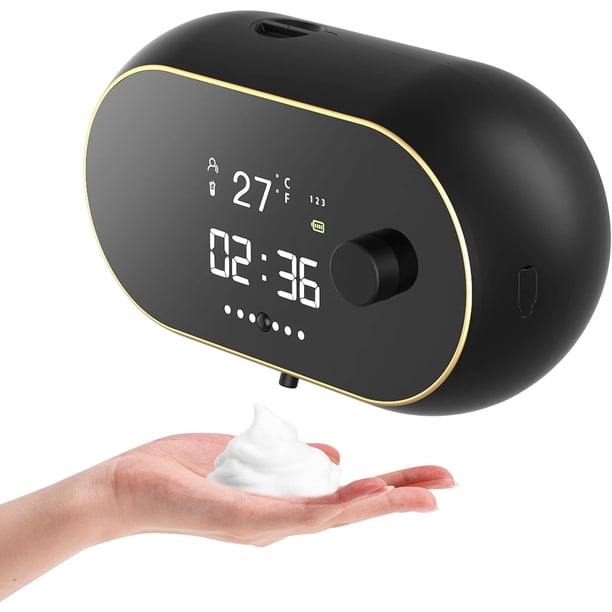 Dispensador automático de jabón Montaje en pared Espuma Sensor eléctrico sin contacto Dispensador de jabón Recargable Inteligente Manos libres Espuma Auto Plato Jabón Loción Dispensador para