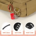 thumbnail image 3 of Uxcell Luggage Travel Lock, Digit Cable Combination Lock Width Body with Long Cable Black 5", 3 of 7