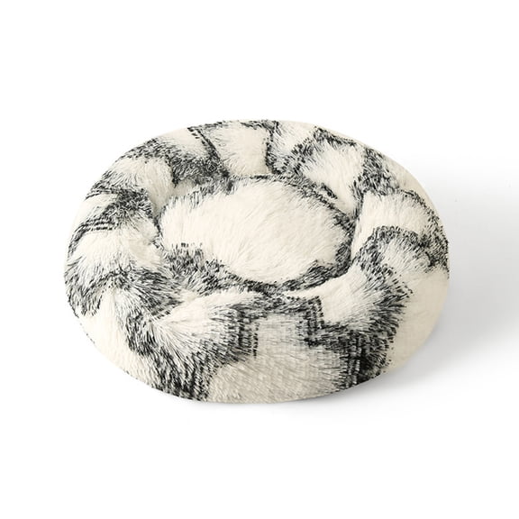 Luoshdecor Donut Tufted Dog Bed for Small Dogs, Anti Anxiety Puppy Bed, Fluffy Soft Cozy Cat Bed for All Seasons