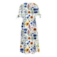 thumbnail image 4 of Robe Décontractée pour Femmes pour l'Été, Imprimé Vintage, Robe T-Shirt à Manches Courtes, Ample, Midi de Plage, Robe d'Été avec Poches, 4 of 5