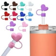 thumbnail image 3 of Silicone Heart Straw Cover for Cup,Valentines Reusable Heart Straw Toppe,10Mm/0.4Inch Straw Tip Lid Protector For 30/40Oz Cup Accessories,Valentines Day Funny Gifts, 3 of 9