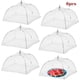 thumbnail image 1 of Funda para comida de barbacoa, paquete de 6 carpas de malla emergentes para alimentos, 43 x 43 x 20 cm, protector de alimentos para exteriores plegable y reutilizable, color blanco, ideal para, 1 of 7