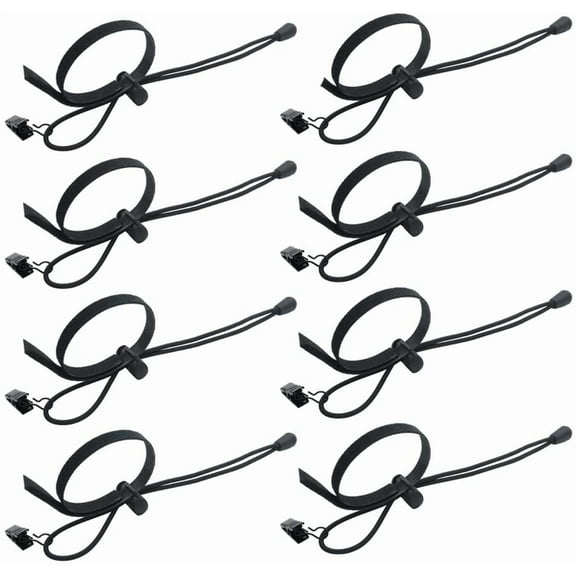 Foto&Tech 8 Pieces Background String Clips Holder Backdrop Clamps Lock Support Muslin Screen, Adjustable Multi-Functional Strap Clip for Crossbar Backdrop Support Stands in Photo Video Studio (Black)